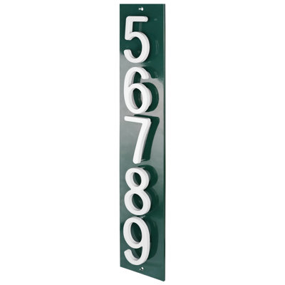 Royal Shade Floating Vertical Aluminum Address Plaque – Customized 5-Digit