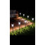 Éclairage de sentier solaire pour l'extérieur, paquet de 4 de 13 pouces, piquets solaires à lentille de cristal avec motif en étoile, lumières de jardin imperméables Ip65 pour paysage de patio