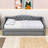 Upholstered Twin XL Daybed with Trundle and LED Belt-1892125654