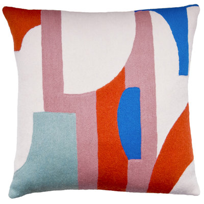 Composition Hand-Embroidered Chain Stitch Pillow