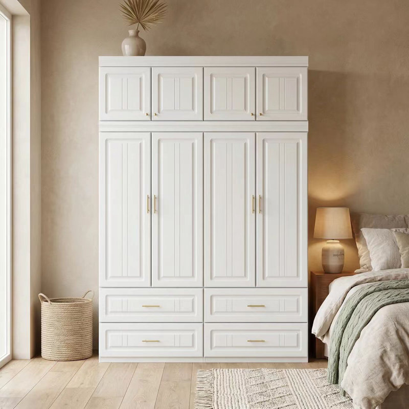 Arayah 63'' Wide Large Vacuum-Formed Armoire