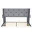 Cadre de lit grand format avec rangement - Lit de rangement relevable avec tête de lit moderne à oreilles, ports USB-1809921628