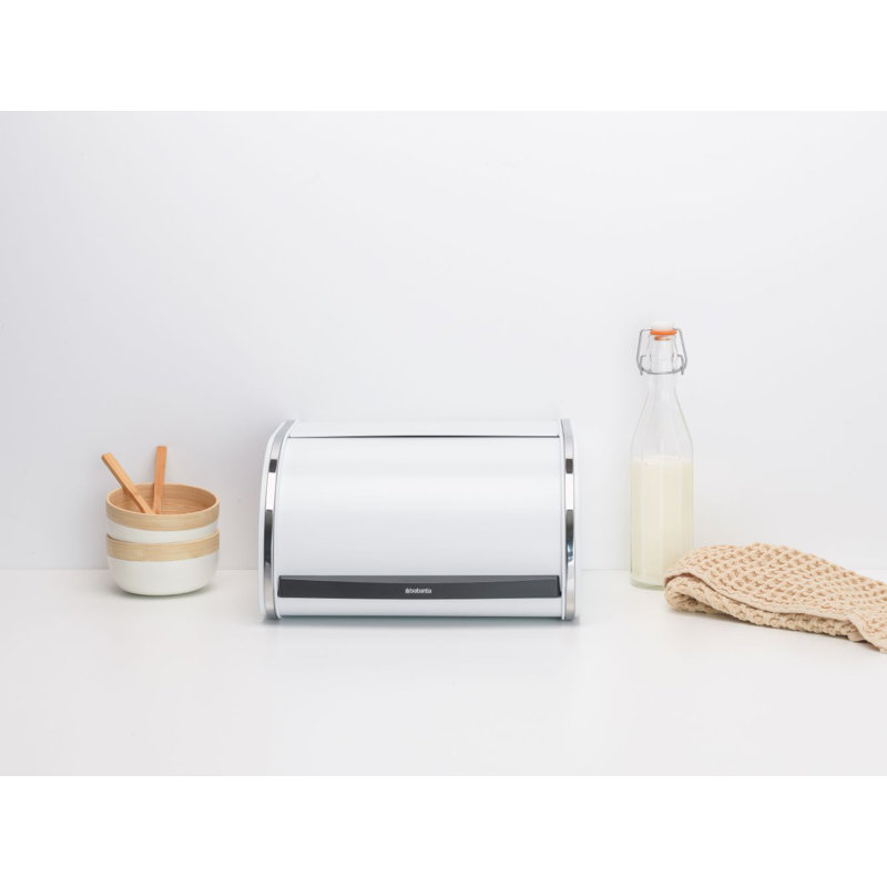 Brabantia Medium Roll Top Bread Bin, White
