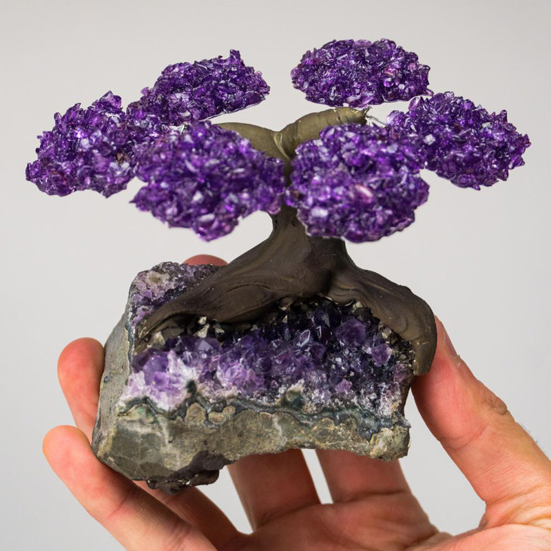 Small Amethyst Clustered Gemstone Tree on Amethyst Matrix (The Protection Tree)