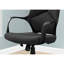 Fauteuil de bureau ergonomique pivotant à hauteur réglable, tissu noir, pivotant à hauteur de meuble de travail moderne, confortable pour le bureau