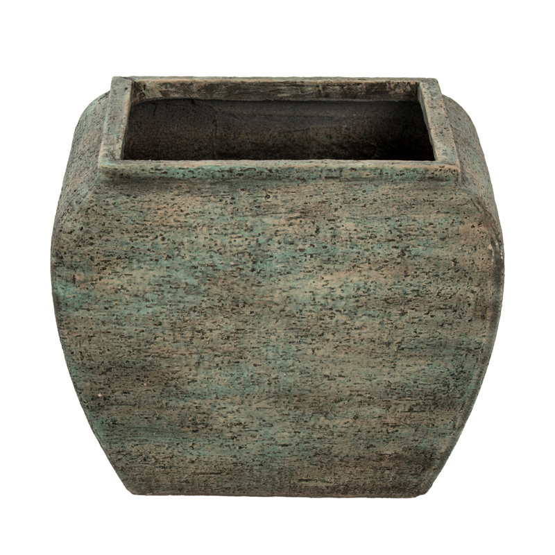 Marina Handmade Concrete Pot Planter, Green