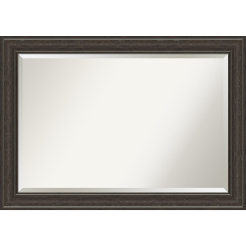 Flat Wall Mirror, Dark Brown, 29.5" x 41.5"