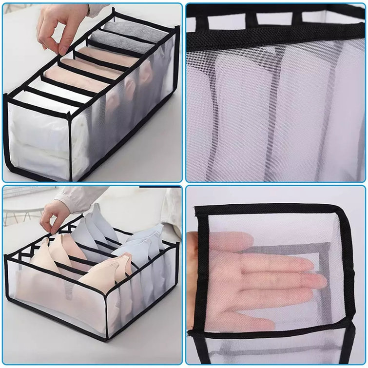 Spring Savings Clearance Items! Zeceouar Clearance Items for Home Socks  Underwear Storage Box With Lid,13 Lattice Partition Drawer  Organizer,Foldable Closet Storage Box Socks,Bra,Tie,Towel,Scarf 