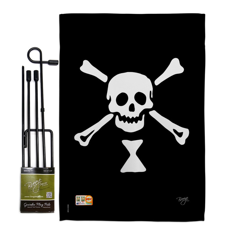 Emanuel wynne, impression pirate 2 côtés 18,5 x 13 po ensemble de drapeau
