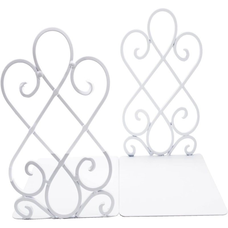 White Metal Bookends