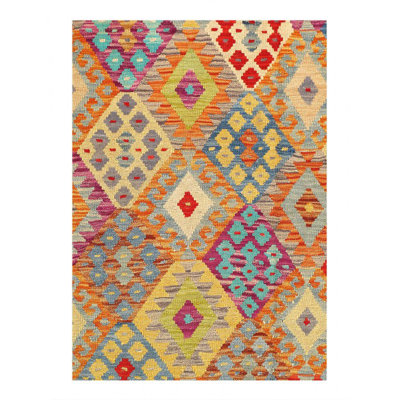 Tapis à tissage plat unique 6 pi 7 po x 5 pi 1 po Deshion