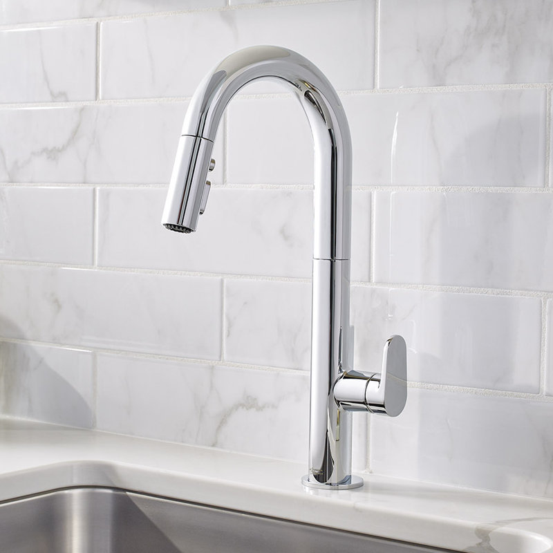 American Standard Beale Pull Down Kitchen Faucet, Polished Chrome