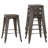 Cricklade Upholstered Counter Stool with Metal Frame-482118230
