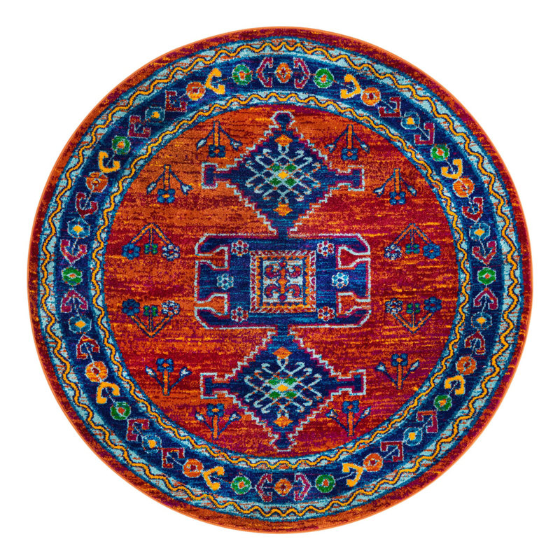 Erkhild Oriental Indoor / Outdoor Rug, Runner 2' x 6'1"
