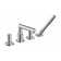 AXOR Uno 4-Hole Roman Tub Set Trim with Zero Handles and 1.75 GPM Handshower