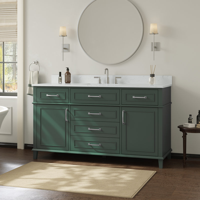 Ensemble de meuble-lavabo simple 60 po Abramowitz, 60", Green