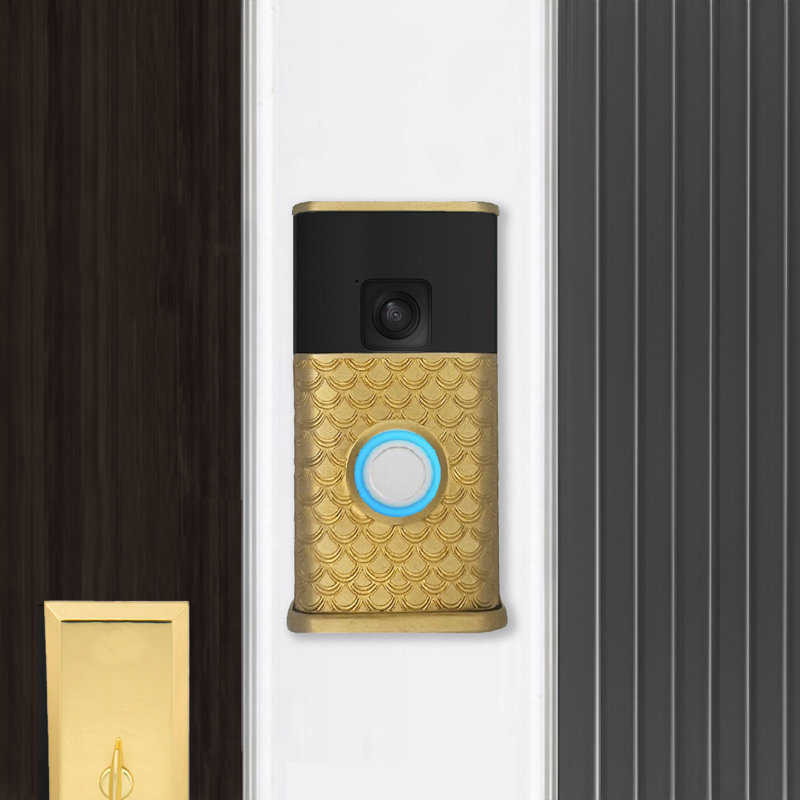 Scales Video Doorbell Cover - Ring Battery Doorbell (2024 Release) Compatible, Satin Brass