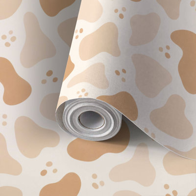 Papier peint auto-adhésif à motif de girafes abstraites, adhésives et amovibles 24 po x 118 po (60 x 300 cm)