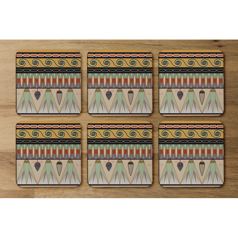 Square 6 Piece Coaster Set