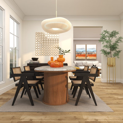 Ensemble de 3 vases de table en verre Ettie
