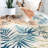 Onley Palm Frond Floral Orange/Ivory/Blue Indoor & Outdoor Area Rug-69986562