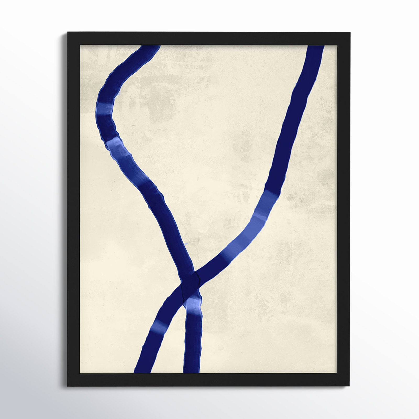 Blue Rope 1 by Jacques Pilon, Black Framed, 20" H x 16" W x 1.25" D