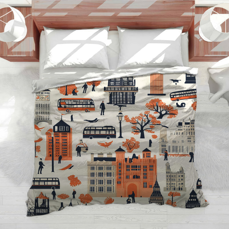 Édredon urbain Cityscape Bedding Maximalist, Édredon simple