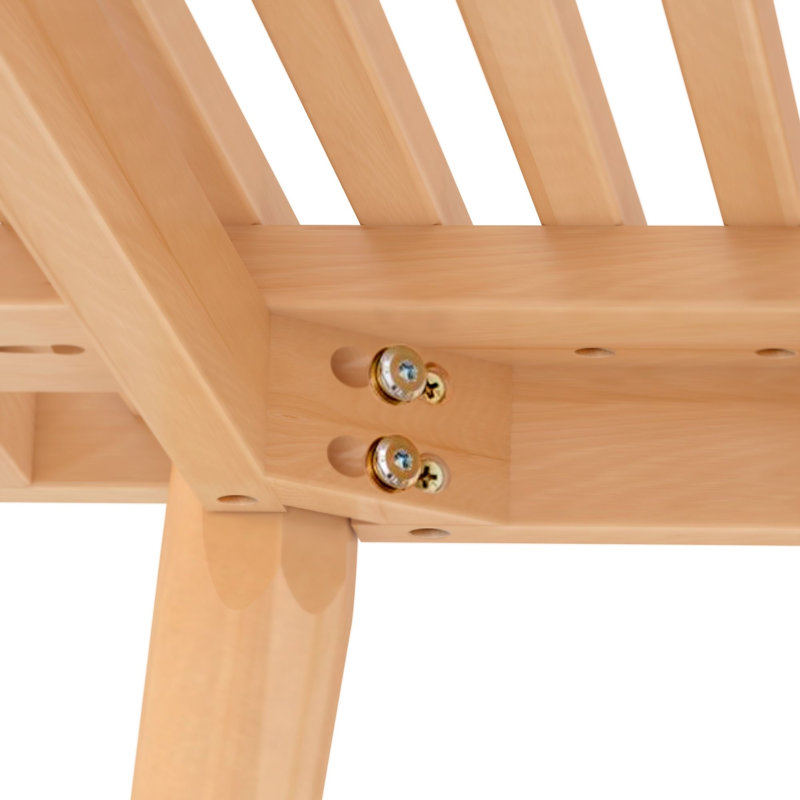 Banc en bois Levitus, Naturel, H 17,5 po x l 41,25 po x P 16,5 po