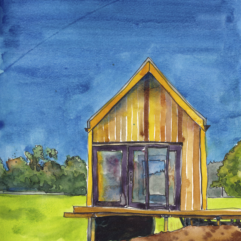 Cabin Scape VI by Paul McCreery - Wrapped Canvas Painting, 30cm H x 30cm W