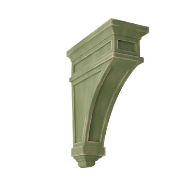 4 1/2"W x 10"D x 13 3/4"H Arlington Wood Vintage Decor Corbel, Restoration Green