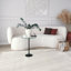 Table basse moderne avec plateau 100% verre trempé, pieds en métal noir, 15,7 po x 19,7 po x 15,7 po | Peinture électrostatique séchée au four, résistante au ternissement | Conception élégante parfaite pour les salons et les espaces contemporains-1122900085