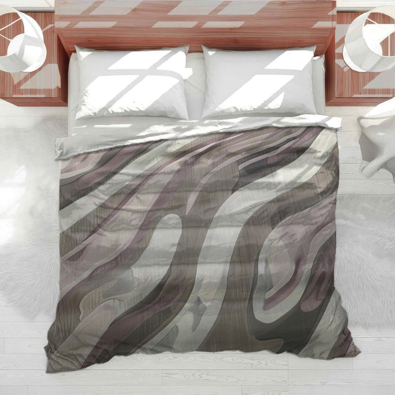 Curved Layers Bedding, King Duvet Cover