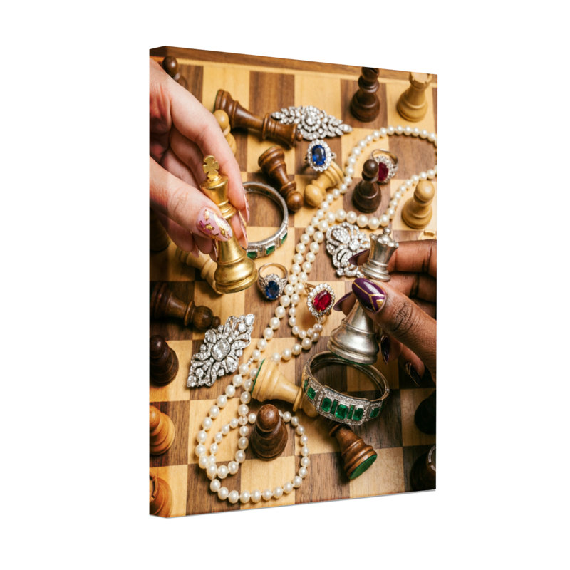 Motif de jeu de mains abstrait, H 30 po x l 20 po
