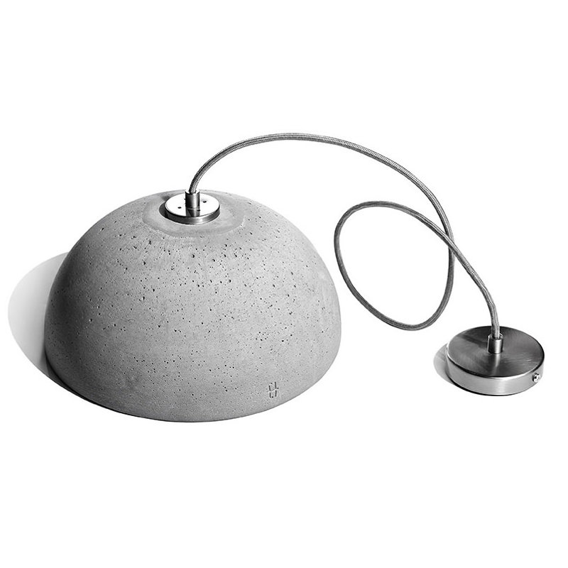Brunella 1 - Light Light Grey Dome Pendant