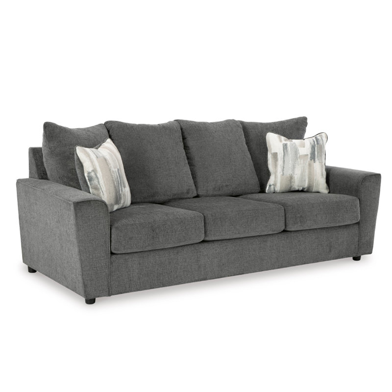 Upholstered Sofa, 39" H x 86" W x 38" D, Gray