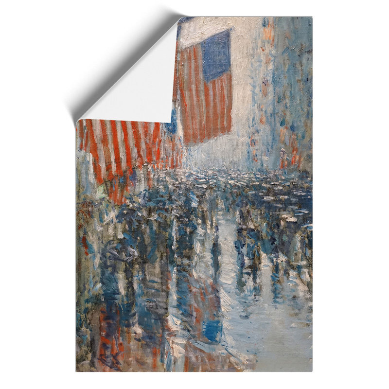 Rainy Day on Fifth Avenue by Childe Hassam - Frameless Print, 42cm H x 30cm W x 0.1cm D