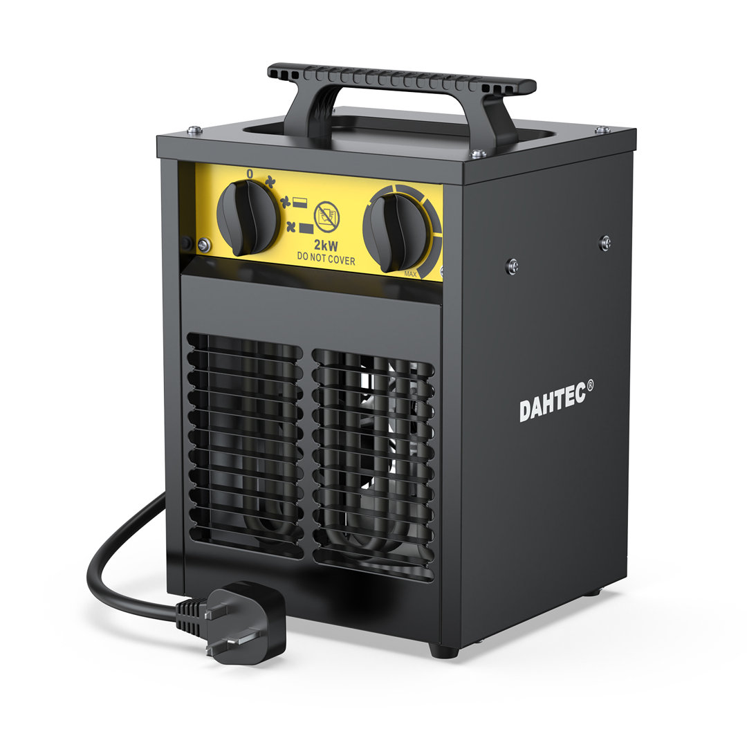 DAHTEC Portable Industrial Blower Heater - Professional Series 2000W-3000W - For Construction Sites, Garages, and Workshops
