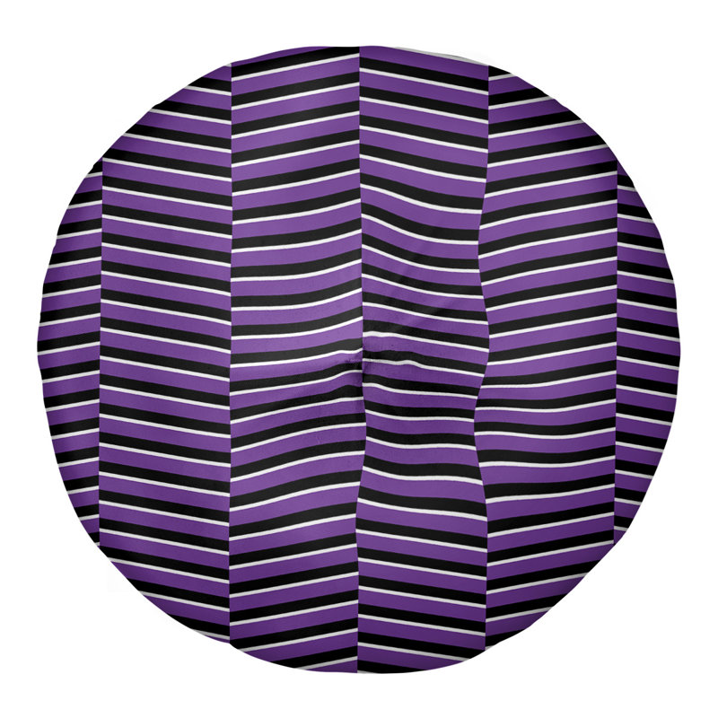Coussin de sol à rayures fracturées, 30 po x 30 po, Violet