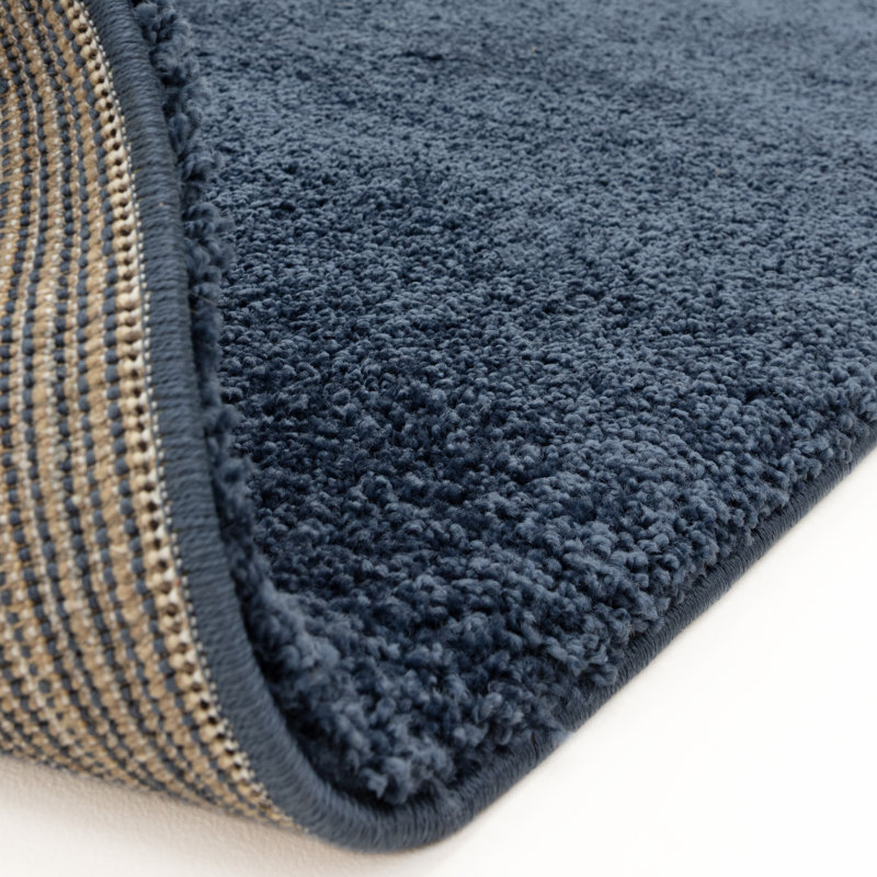 Taiwo Shaggy Navy Area Rug, Rectangle 200 x 290 cm