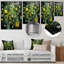 «Green Maya Shapes Mask III» - Décoration murale abstraite en métal-988708027