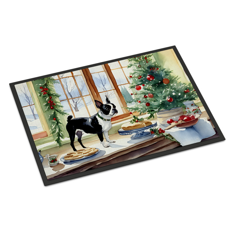 Paillasson Boston Terrier Junya DAC3746, L 24 po x L 36 po