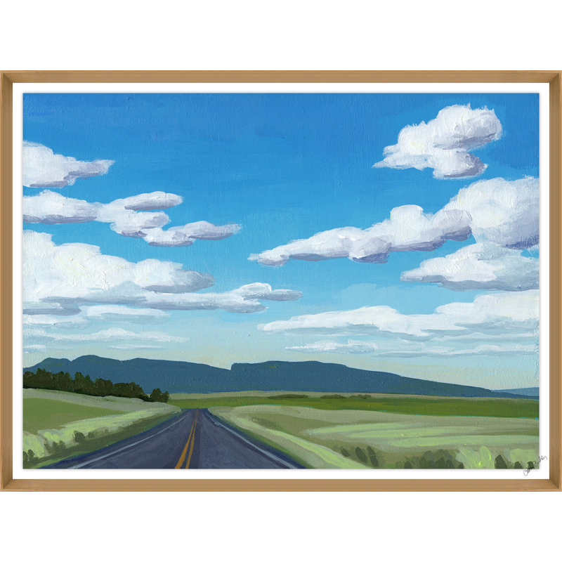 Driving Back from Lakeview, Yes, Brown Single Picture Frame Paper