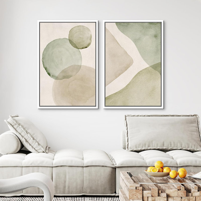 «Dynamic White Brushstroke Abstract», 2 pièces sur toile, H 24 po x l 16 po, Blanc
