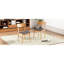 De 2 chaises de salle à manger - Chaise en tissu gris foncé avec siège et pieds en bois d'hévéa massif en chêne naturel (2) pieds confortables-358638743
