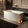 59'' x 29.5'' Freestanding Rectangular Acrylic Soaking Bathtub with Built-In Storage