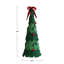 Handmade Wool Felt Tree With Bow And Pom Poms