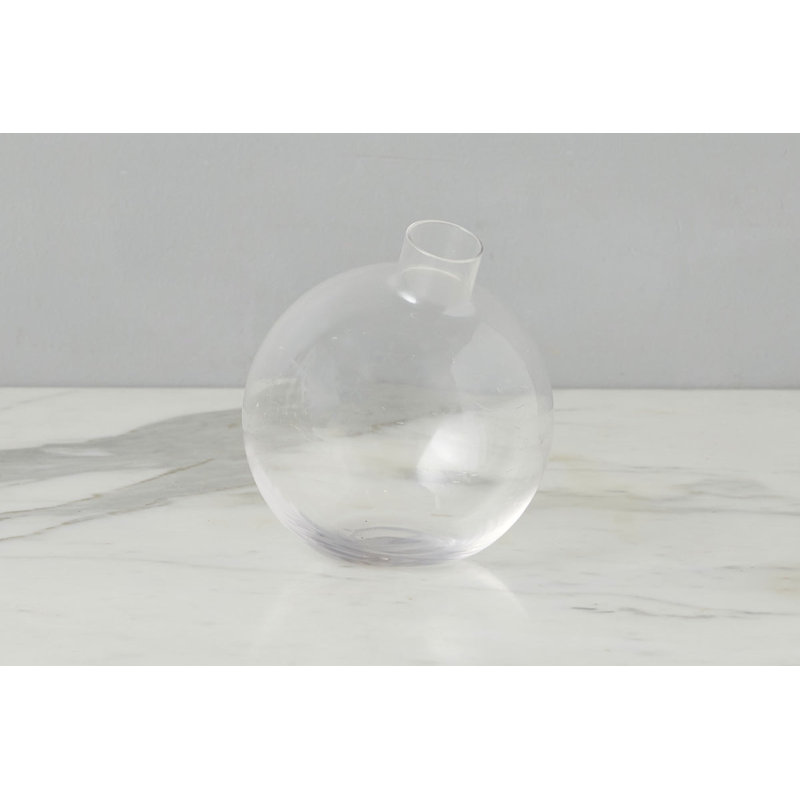 Glass Sphere Bud Vase, Clear