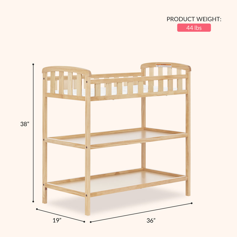 Emily Changing Table with Pad, Natural