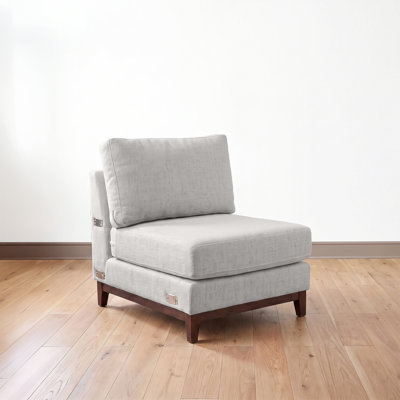 Martha Stewart Bedford Modular Sectional Sofa Center Unit with Tapered Wooden Legs