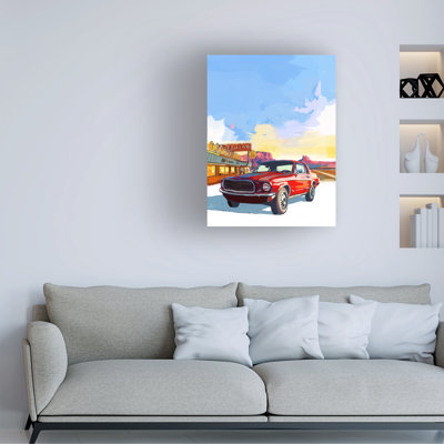 Art mural sur toile tendue - David Owens Illustration, art mural Blooming Garden Retreat pour le salon, la chambre à coucher ou le bureau - 24 x 32